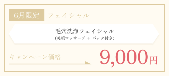 6月限定　毛穴洗浄フェイシャル